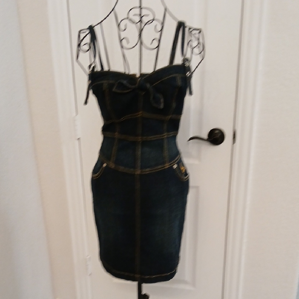 Baby Phat Dark Blue Denim Mini Dress